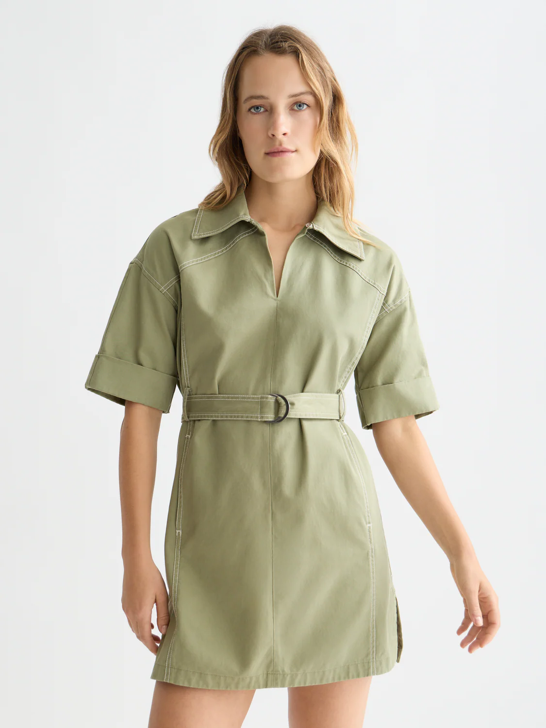 Belted utility mini dress - Image 2