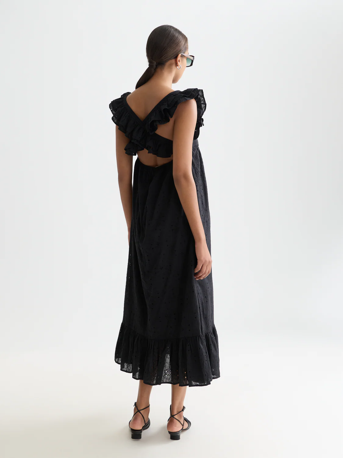 Broderie anglaise ankle length dress - Image 4