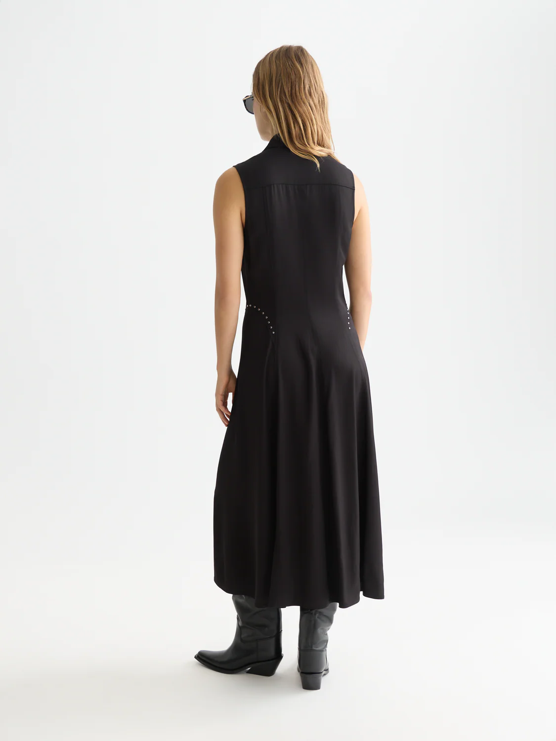Studded button midi dress - Image 4