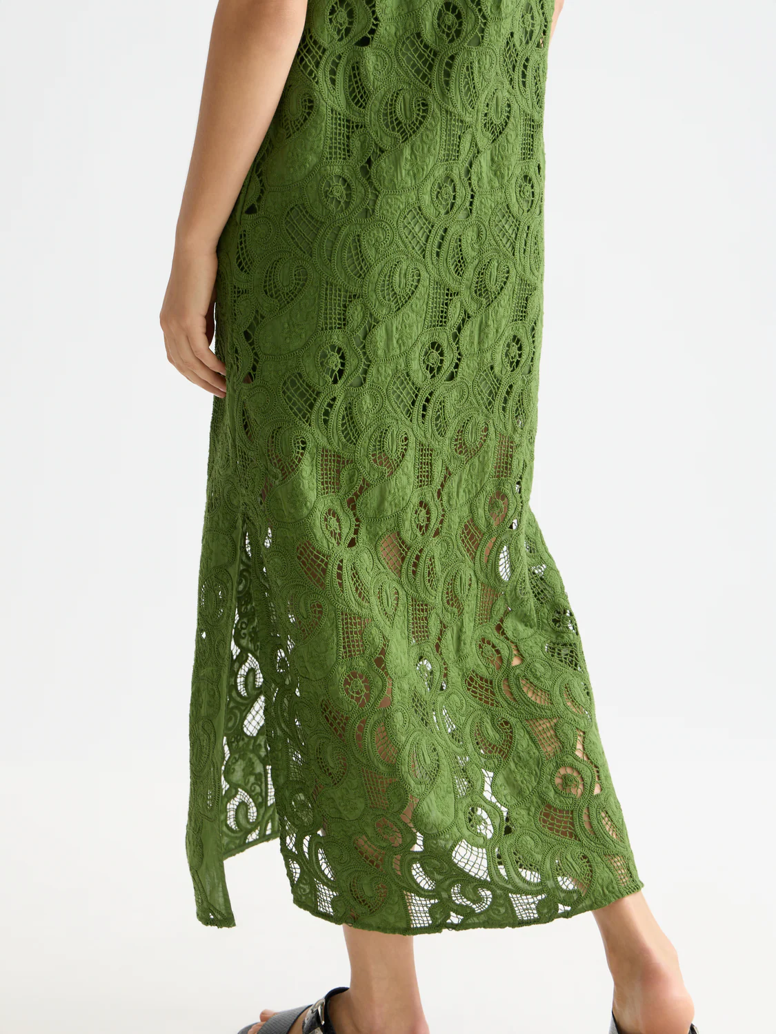 Flame embroidery midi dress - Image 3