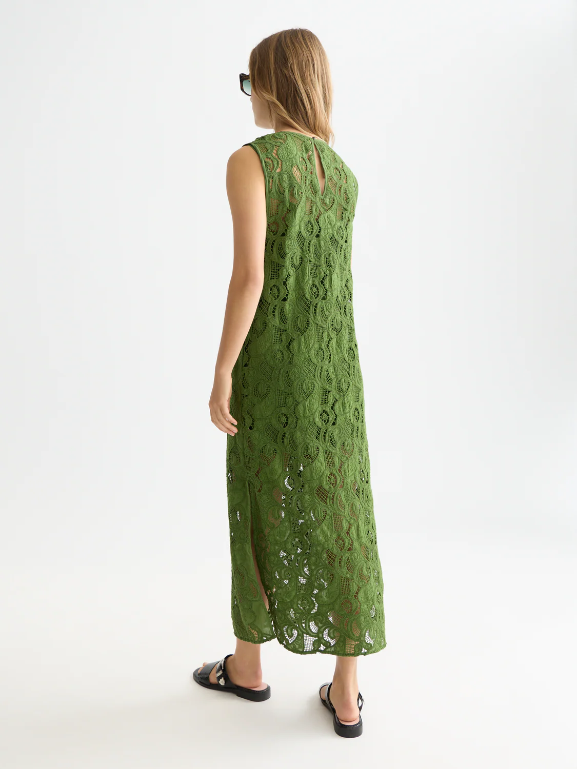 Flame embroidery midi dress - Image 4