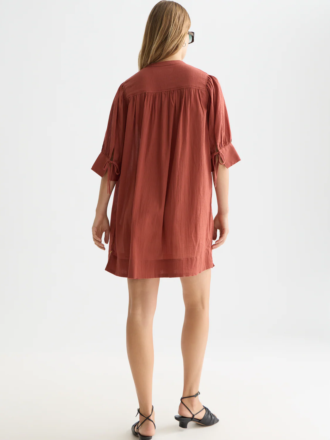 Mini gathered sleeve dress - Image 3