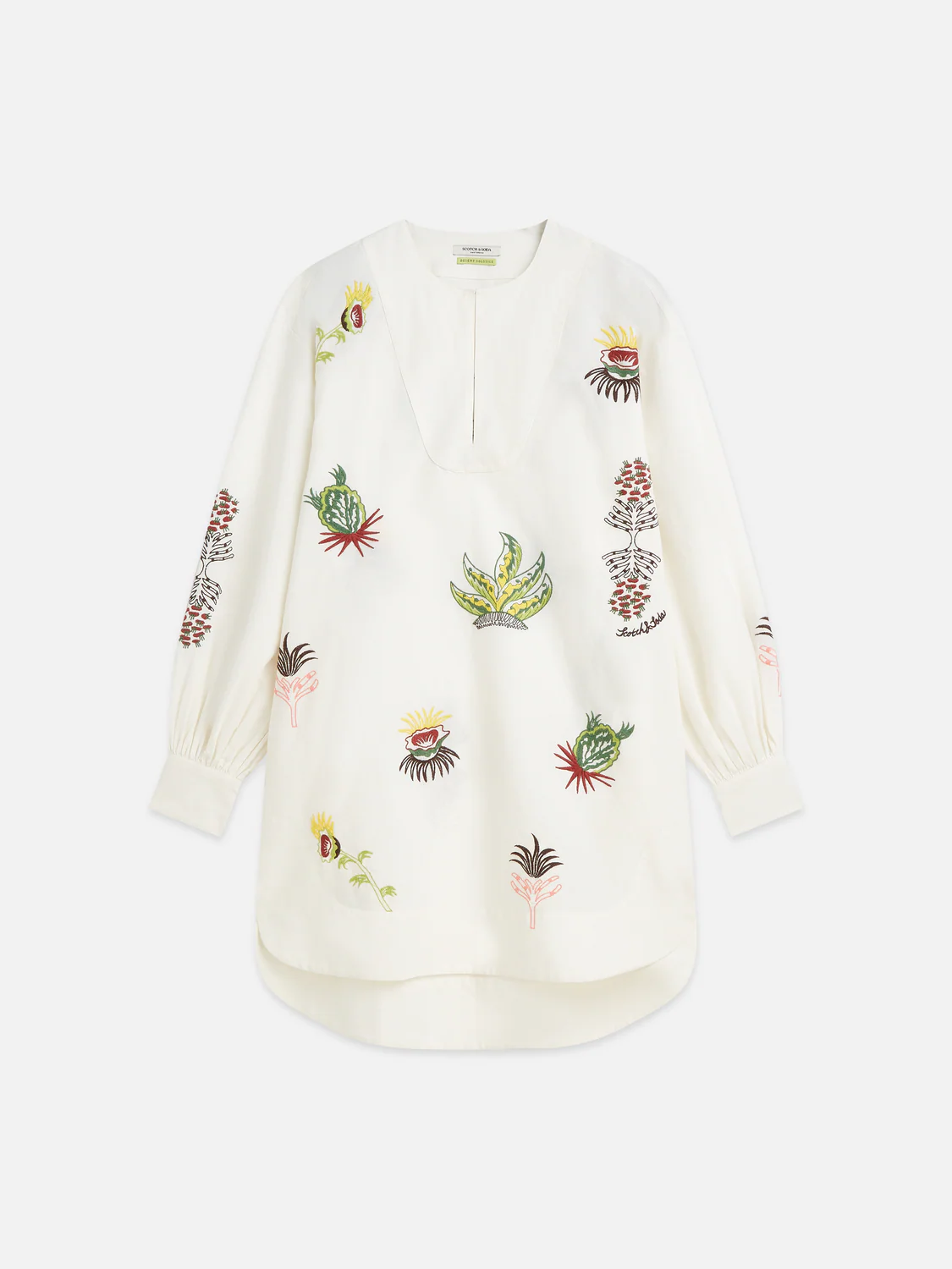 Embroidered short bib dress - Image 5
