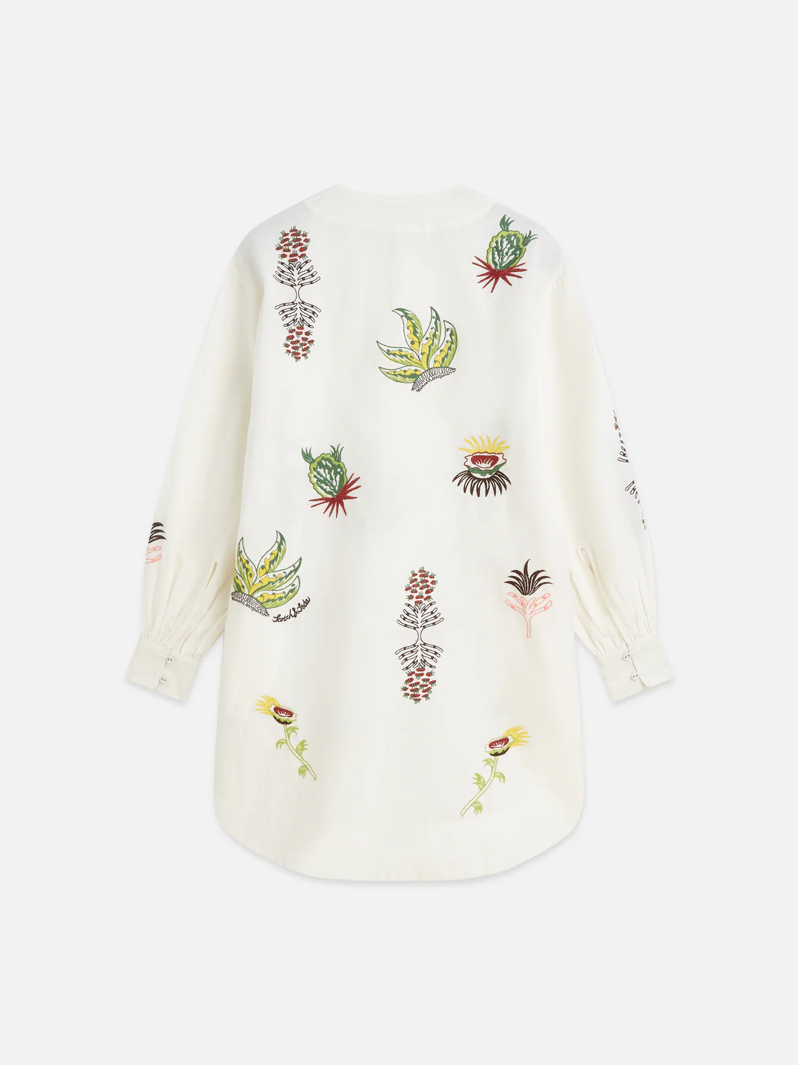 Embroidered short bib dress - Image 6