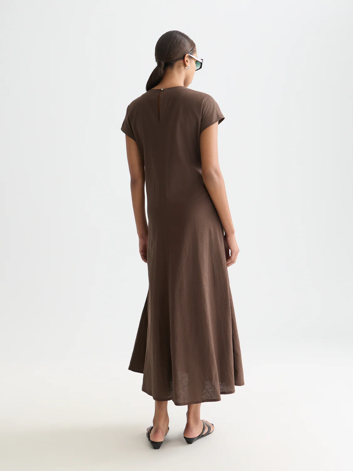 Relaxed linen blend tie dress - Image 11