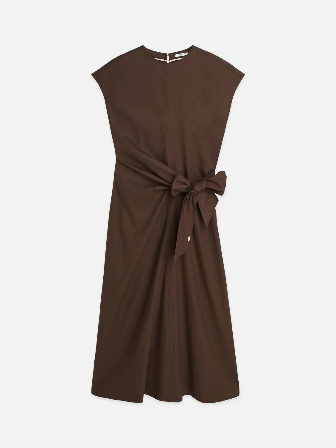 Relaxed linen blend tie dress - Image 12