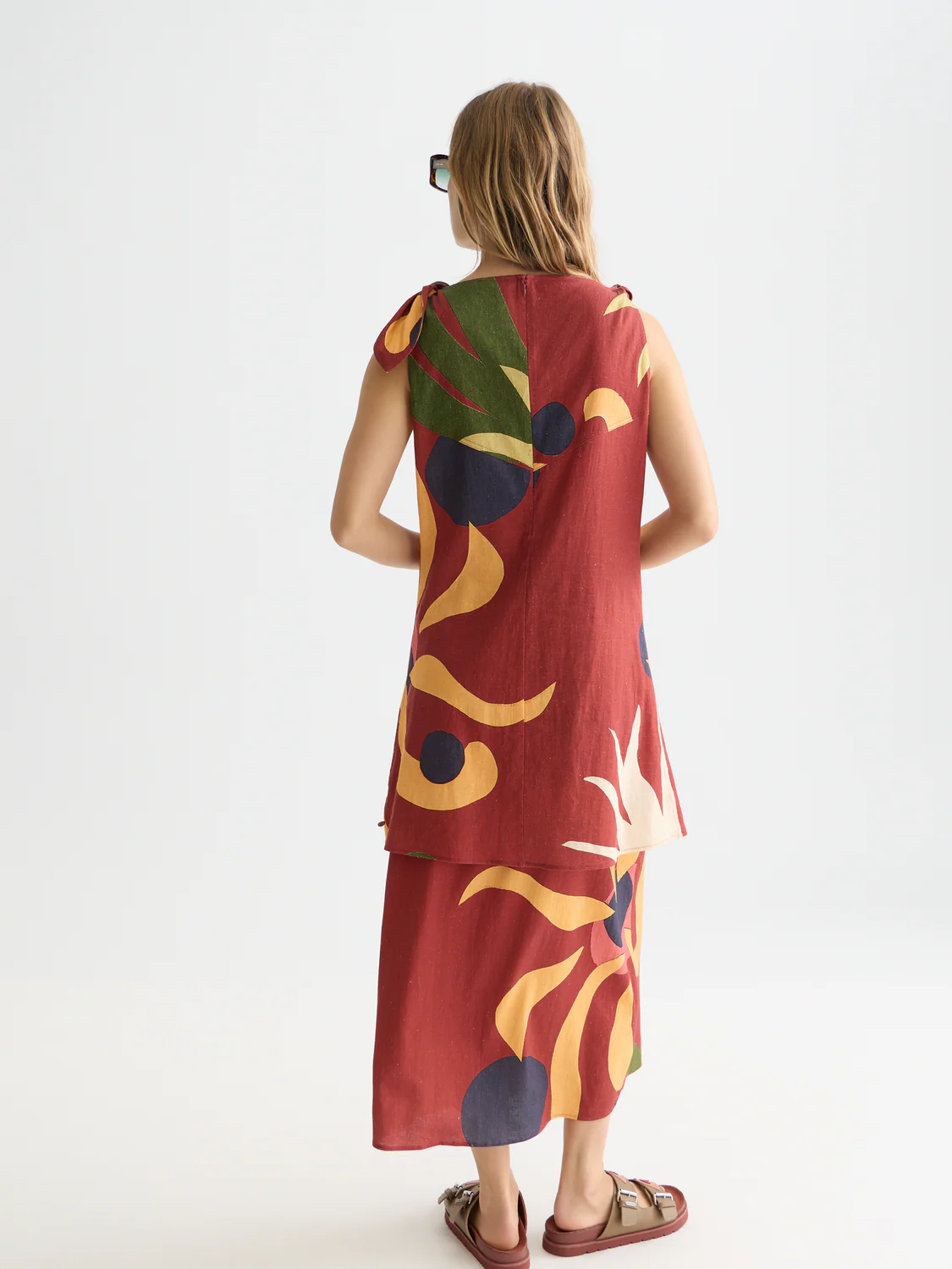 Printed mini tie dress - Image 3