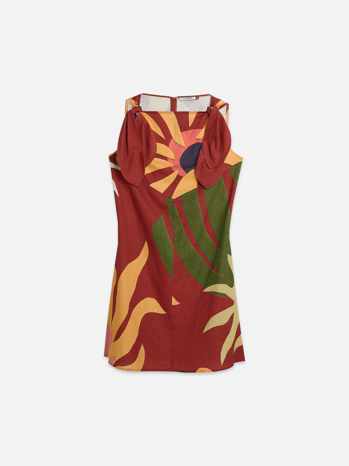 Printed mini tie dress - Image 4