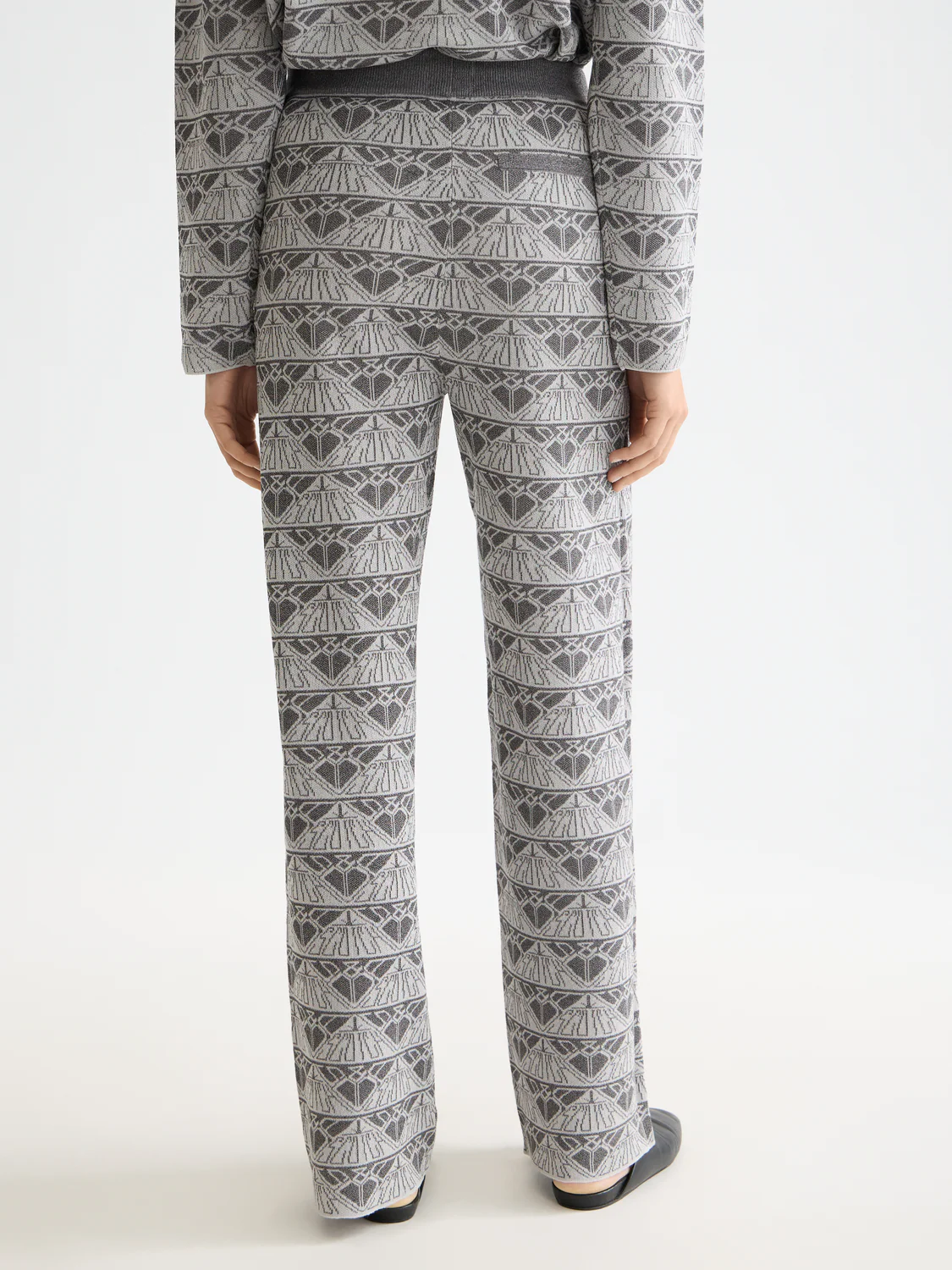 Monogram jacquard knitted trousers - Image 4