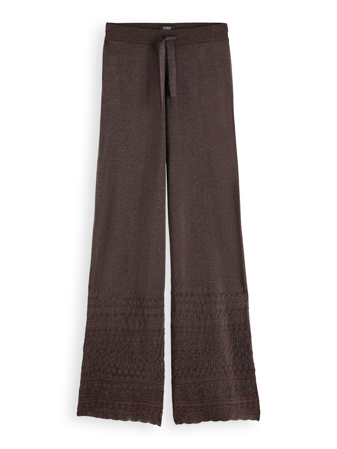 Metallic pointelle knitted trouser - Image 5