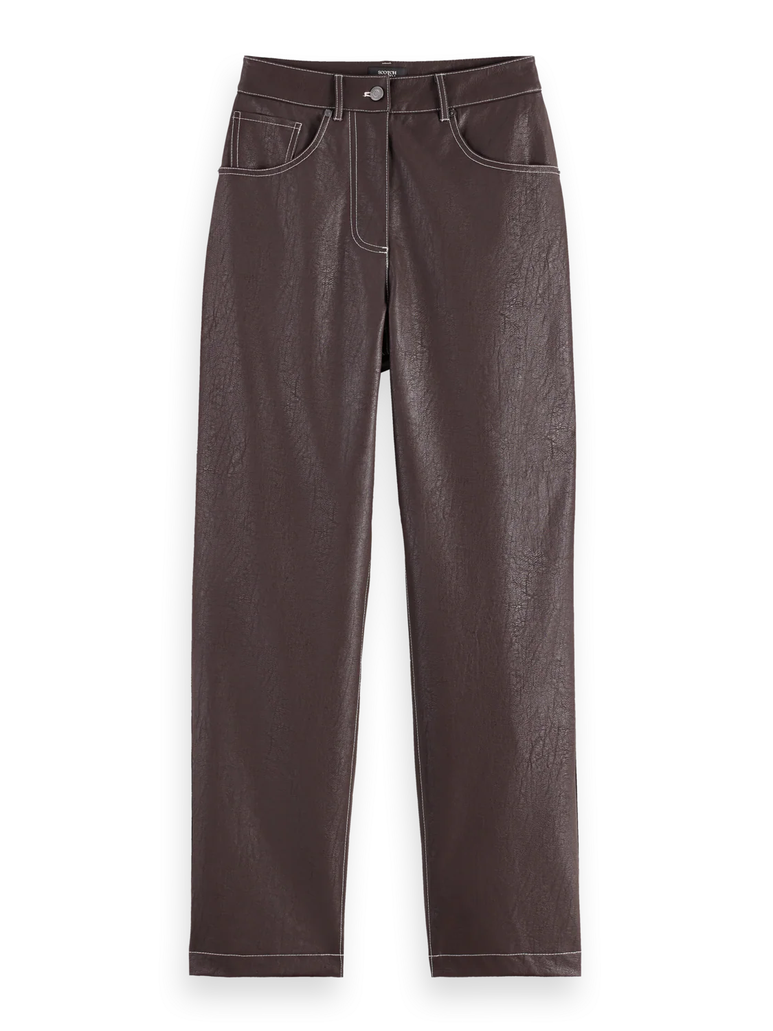Aurora vegan leather high rise straight leg pants - Image 5