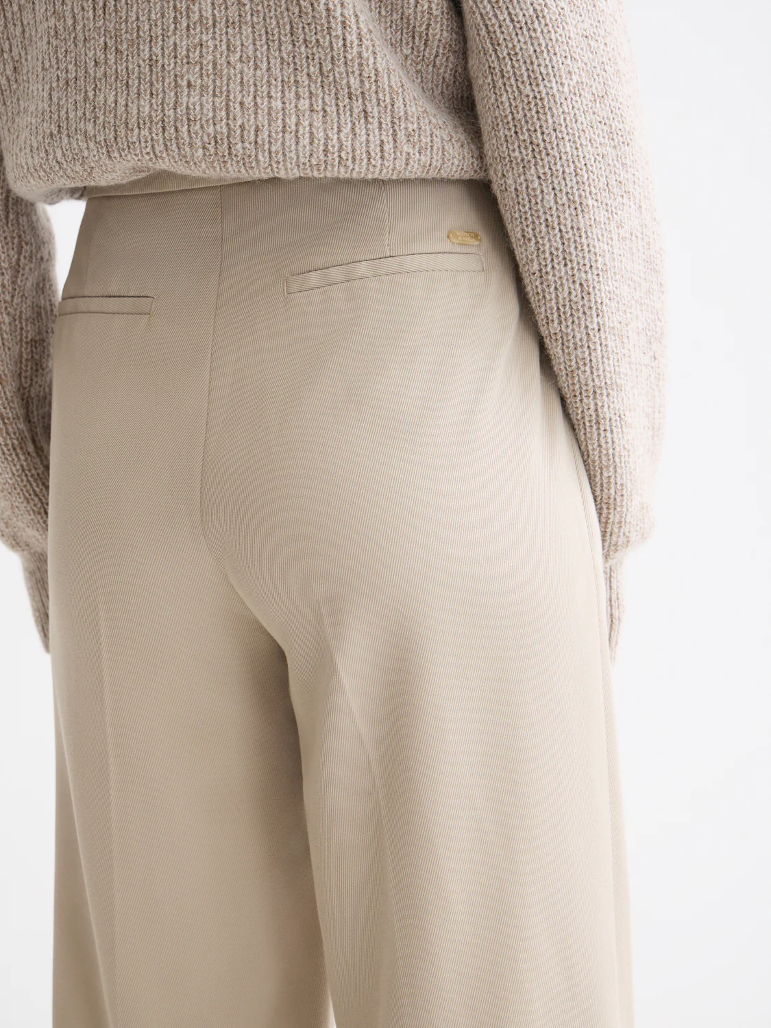 Edie high rise wide leg gabardine pant - Image 9