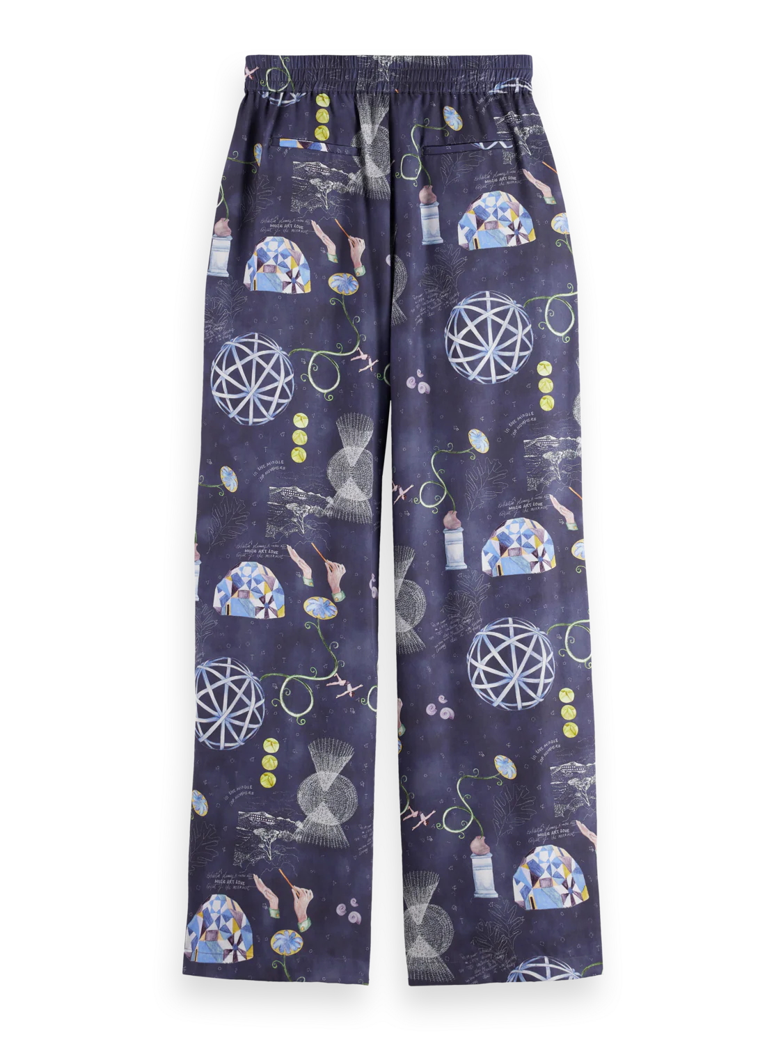 Gia Mid rise wide leg elasticated trousers - Image 6