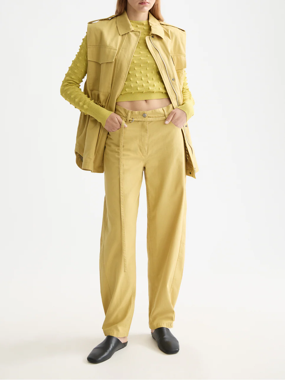 Lotus barrel leg seam detail pant