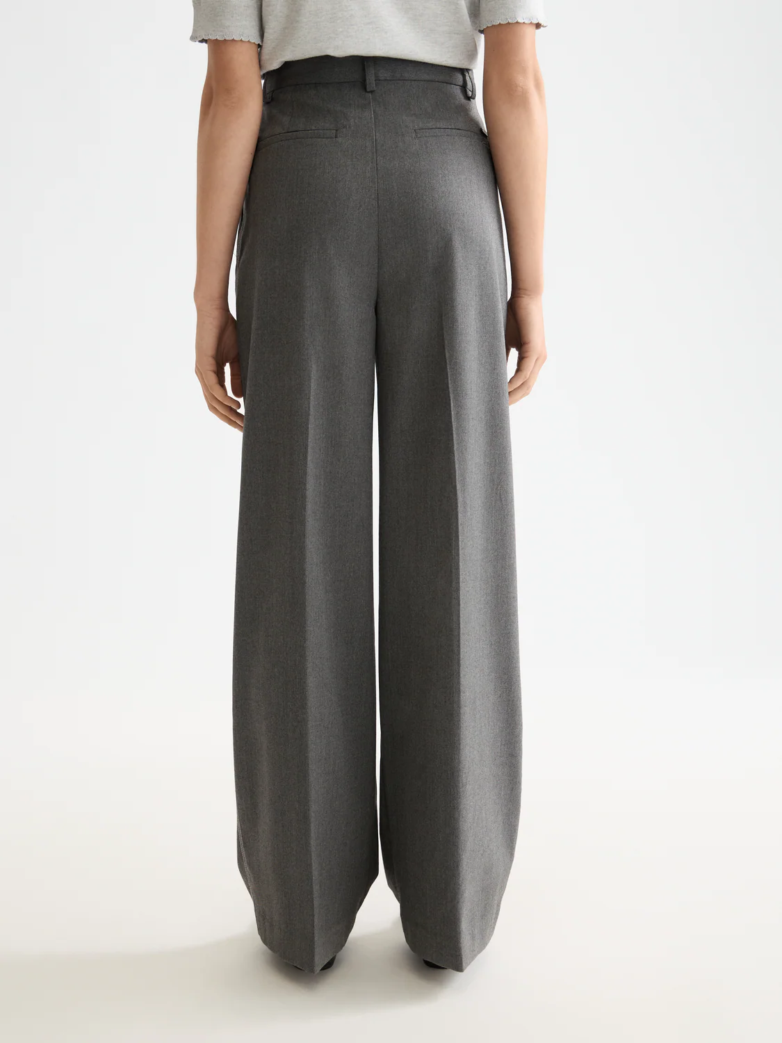 Rose high rise wide leg herringbone pant - Image 4