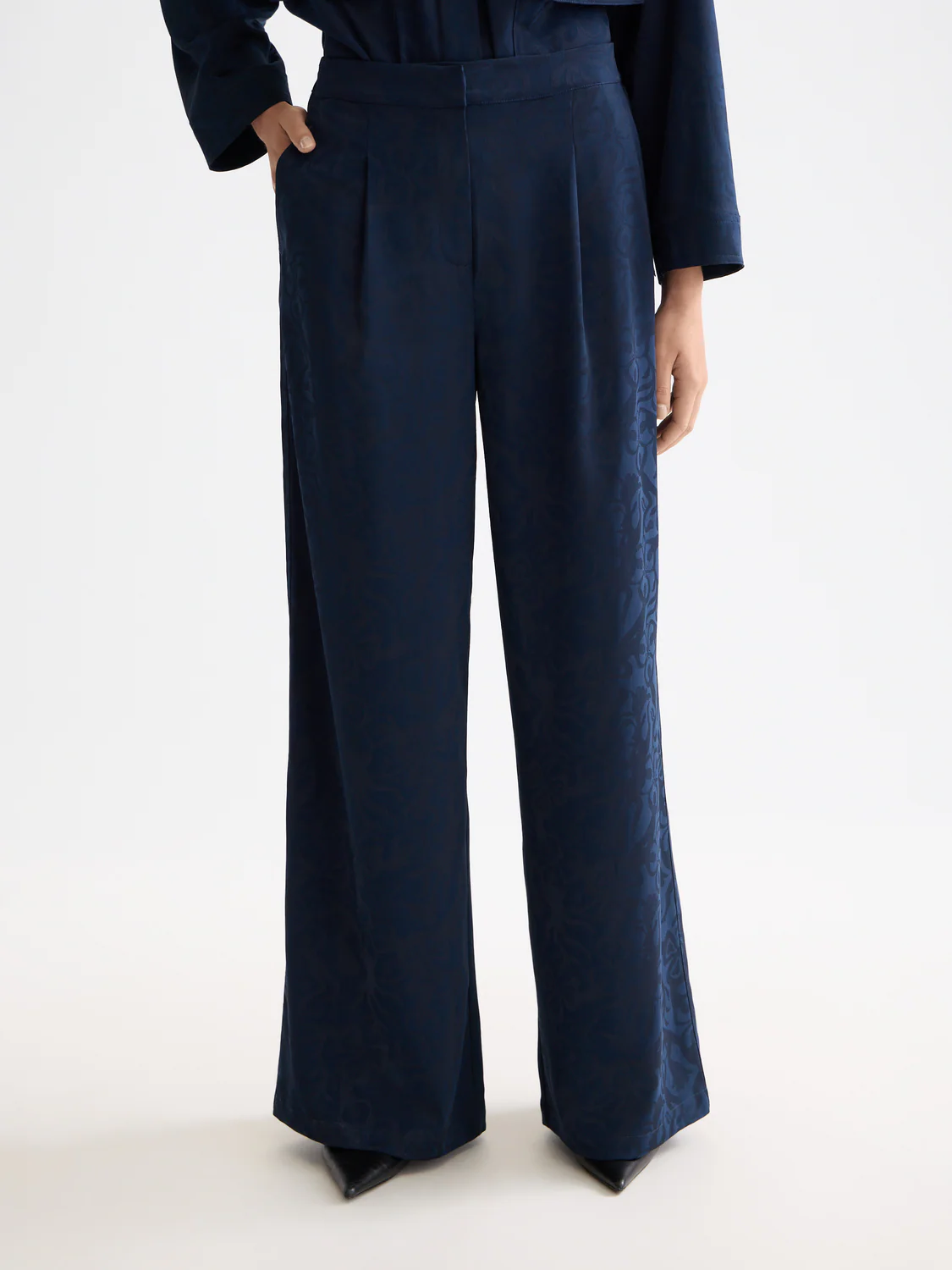 Eleni high rise wide leg pyjama pants - Image 2