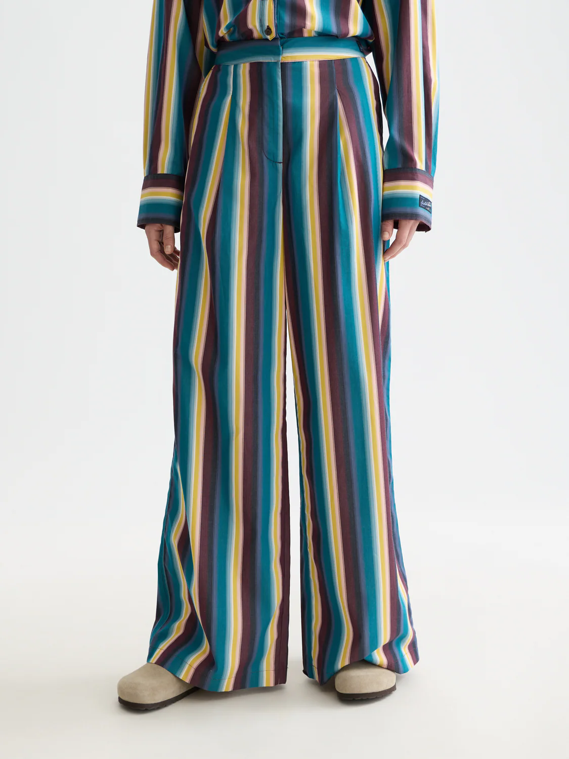 Eleni high rise wide leg striped pants - Image 2