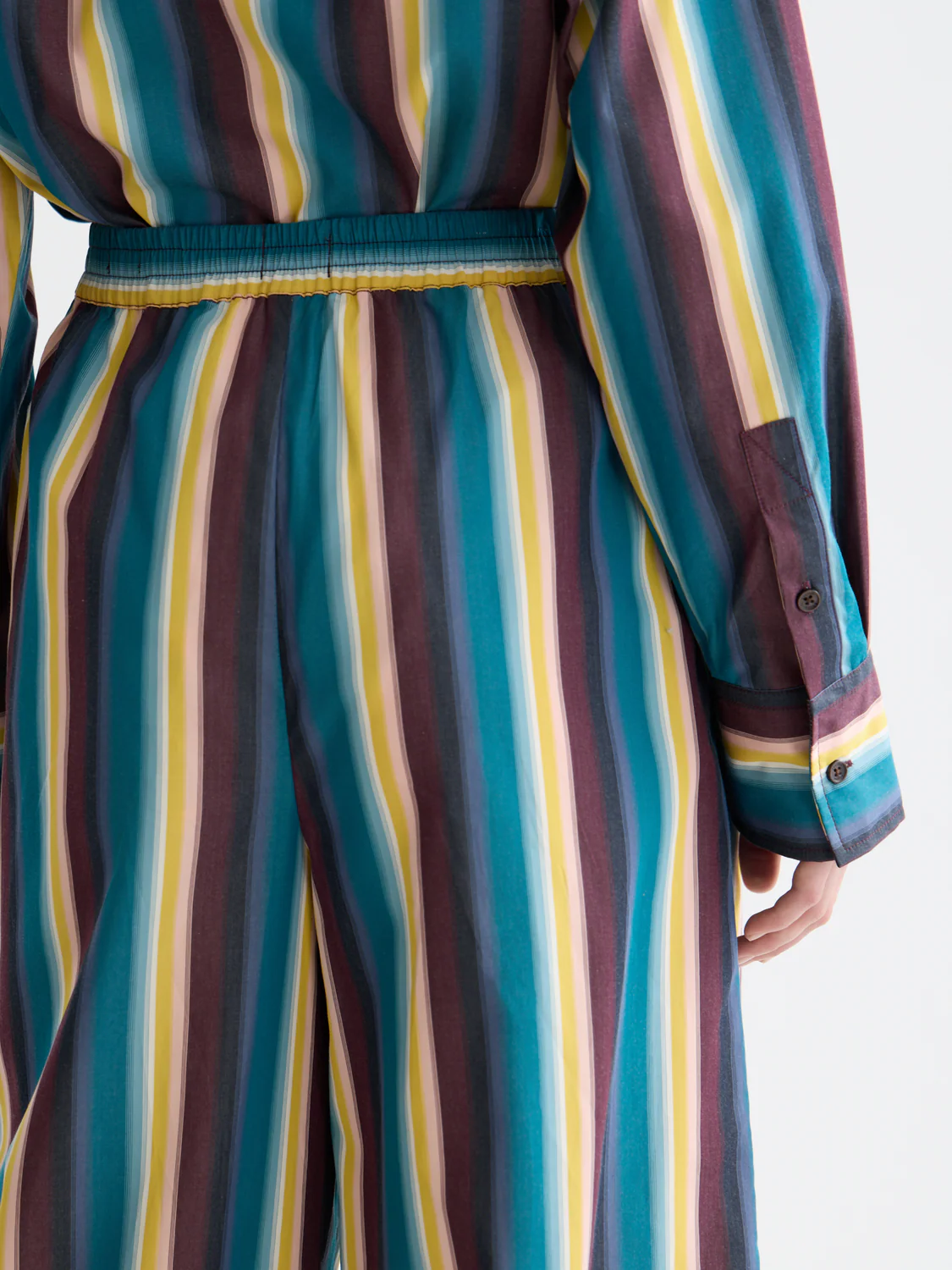 Eleni high rise wide leg striped pants - Image 3