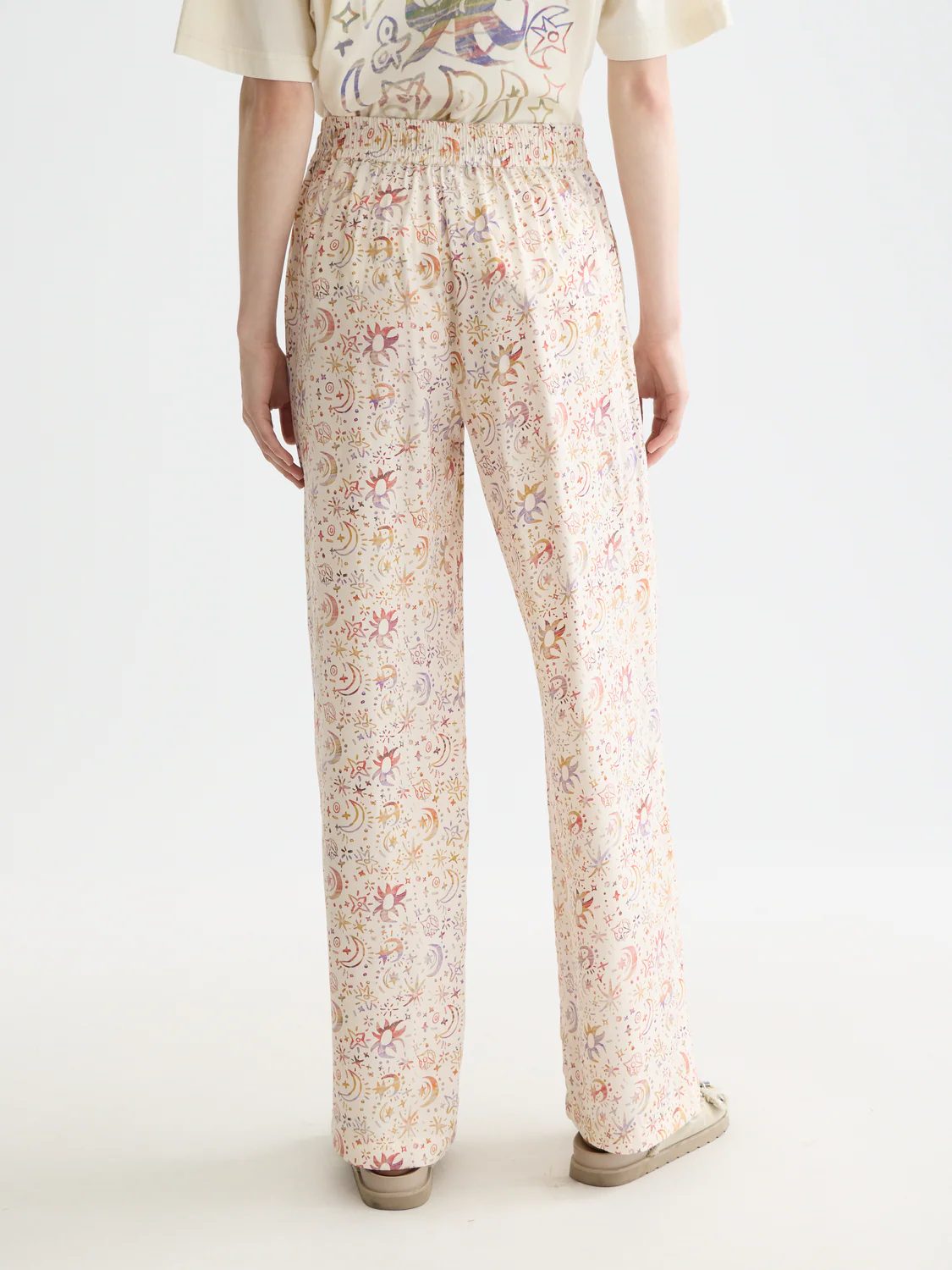 Gia mid rise wide leg printed pants - Image 4