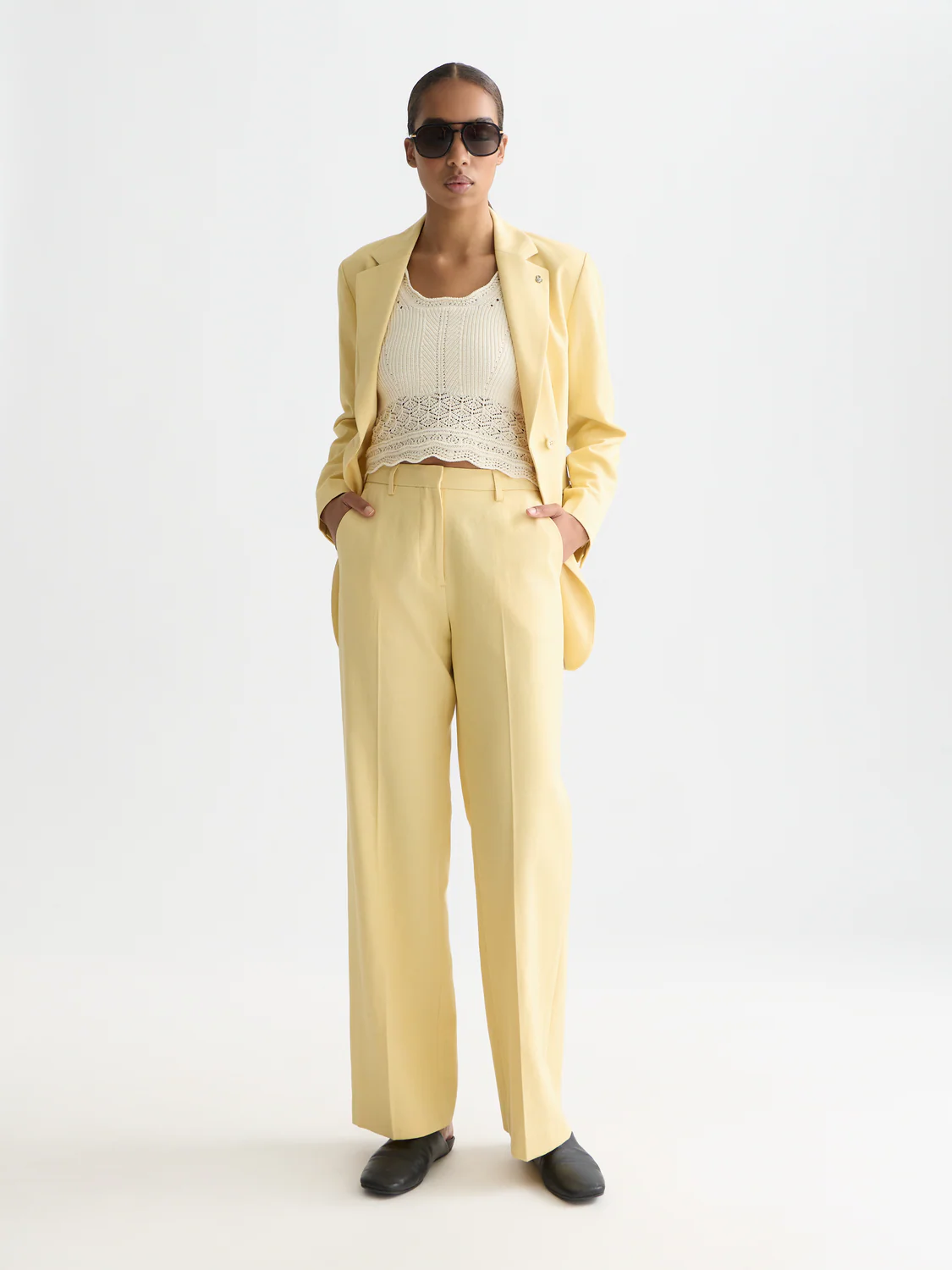 Edie High rise wide leg pants