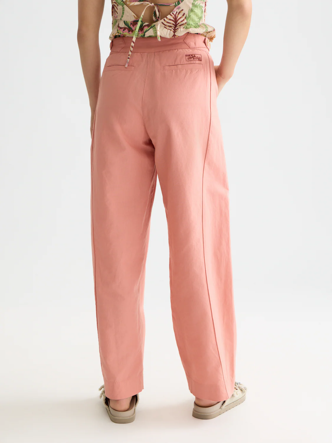 Quinn mid rise wide leg linen cotton pants - Image 11