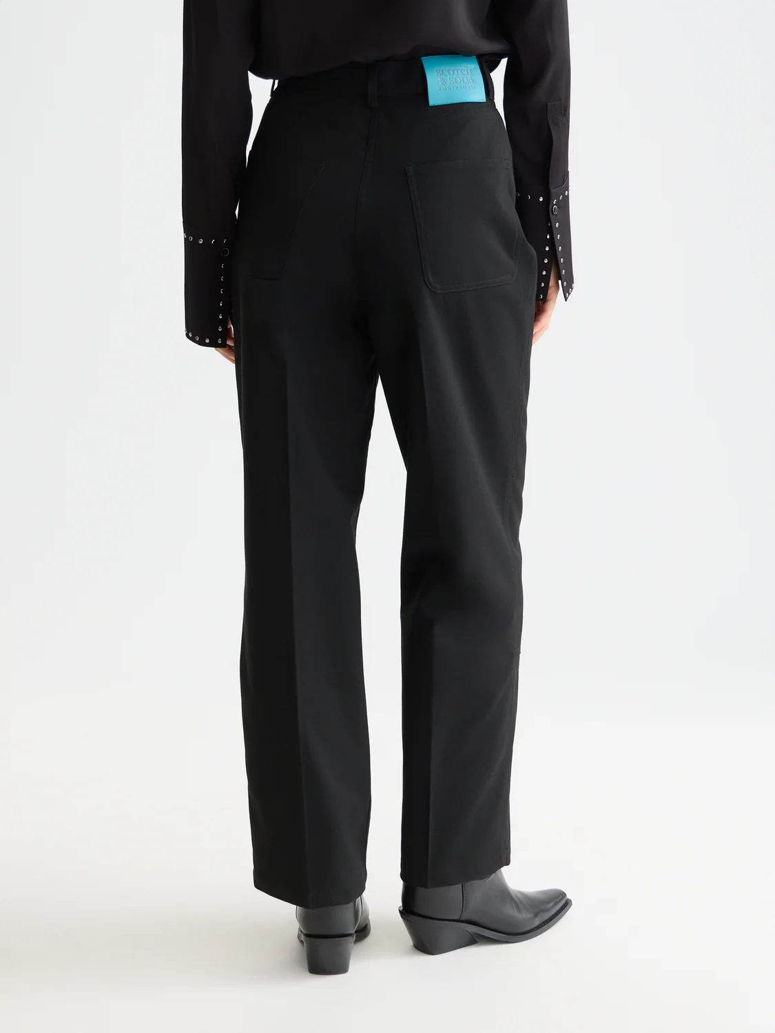 Raine Studded high rise wide leg pants - Image 4