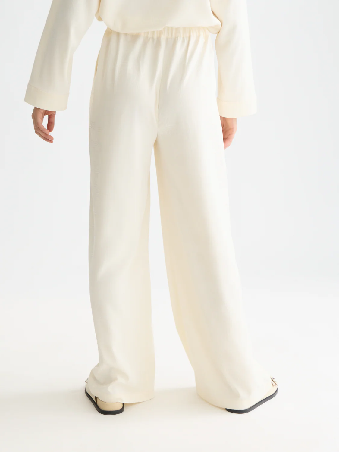 Eleni jaquard high rise wide leg pants - Image 4