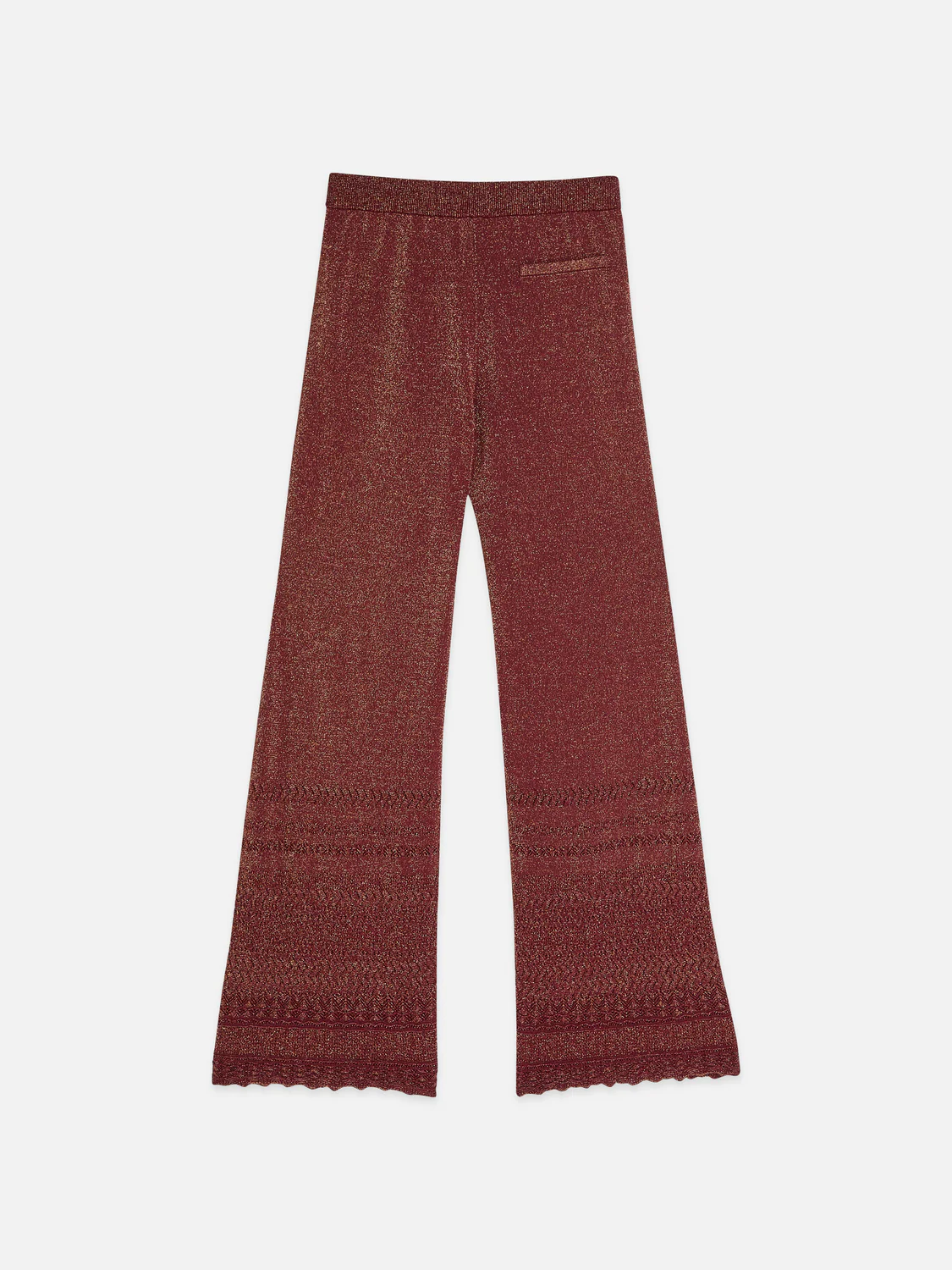 Metallic pointelle knitted trousers - Image 6