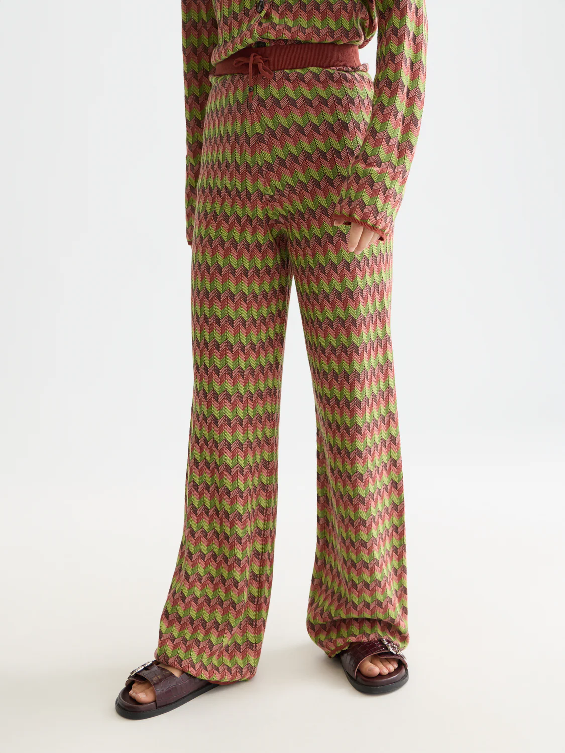 Chevron knitted trousers - Image 2