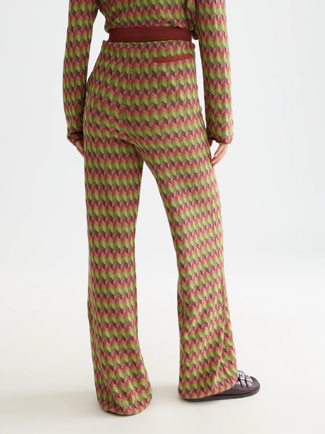 Chevron knitted trousers - Image 4
