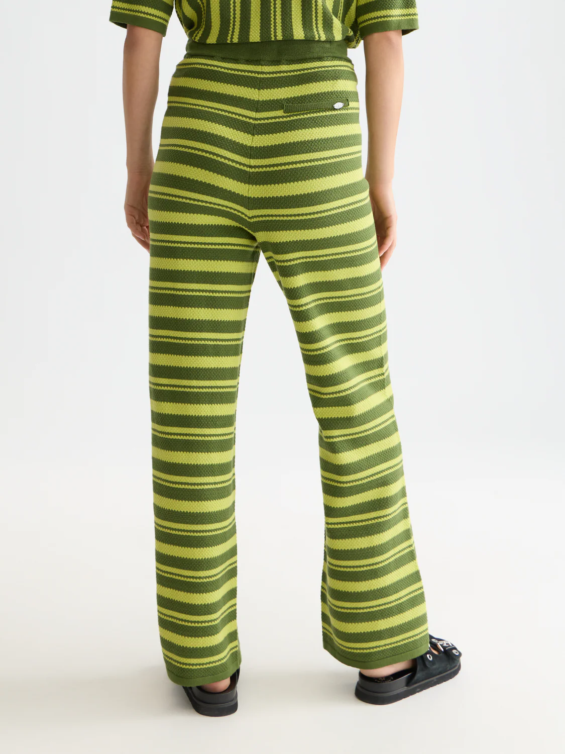 Textured stripe knitted trousers - Image 4
