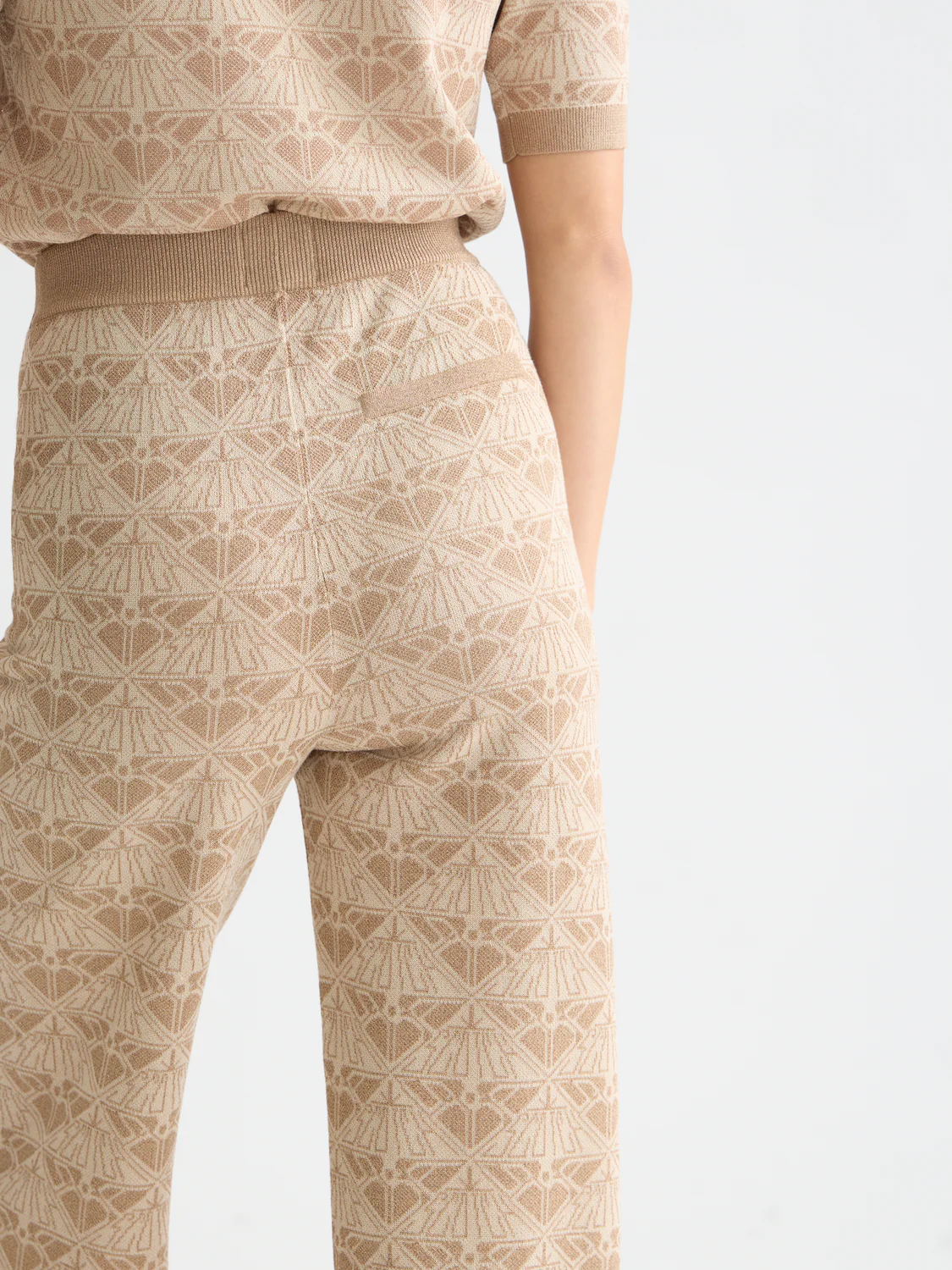 Monogram jacquard knitted trousers - Image 3