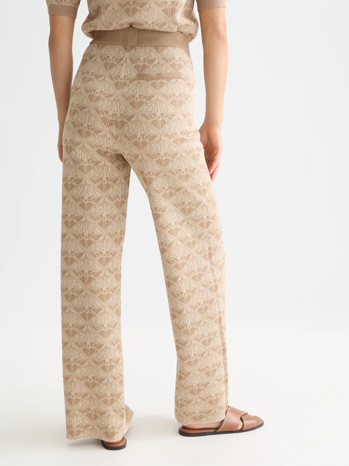 Monogram jacquard knitted trousers - Image 4