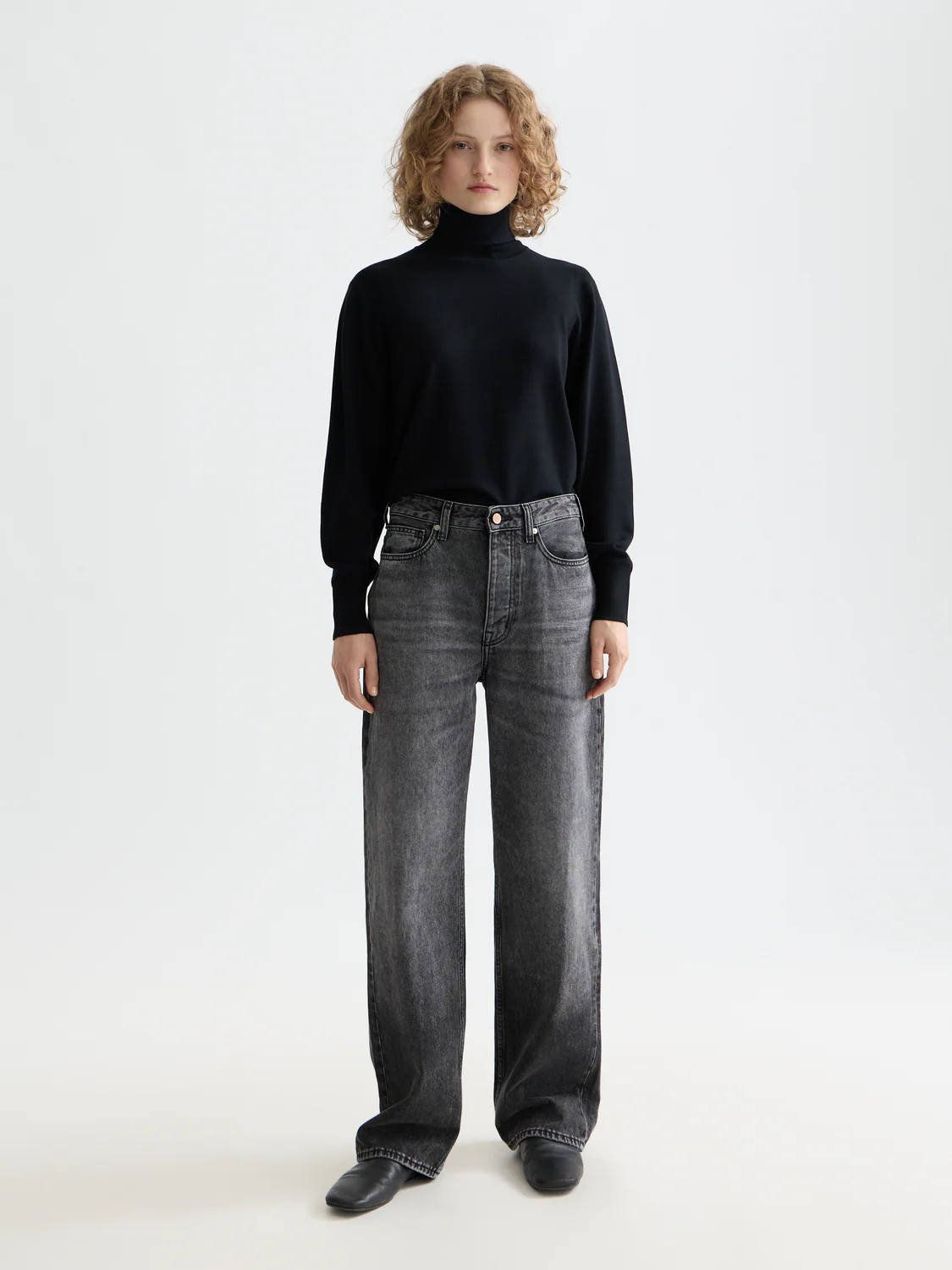 Ripple straight jeans — Absolute Black