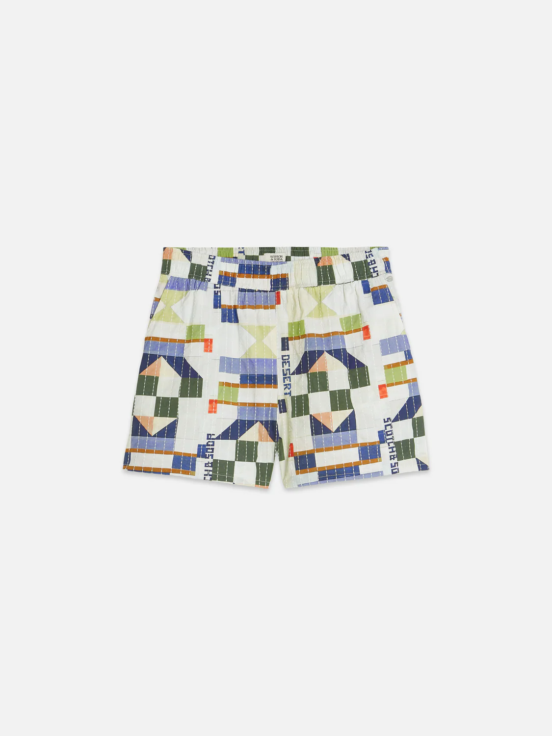 Printed and stich-embroidered shorts - Image 5