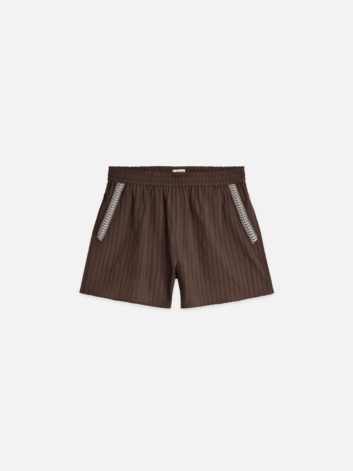 Embroidered cotton crepe shorts - Image 5